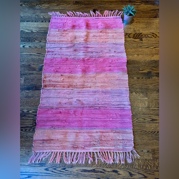 Bohemian Oranges & Pink Throw Rug. - Picture 6 of 6